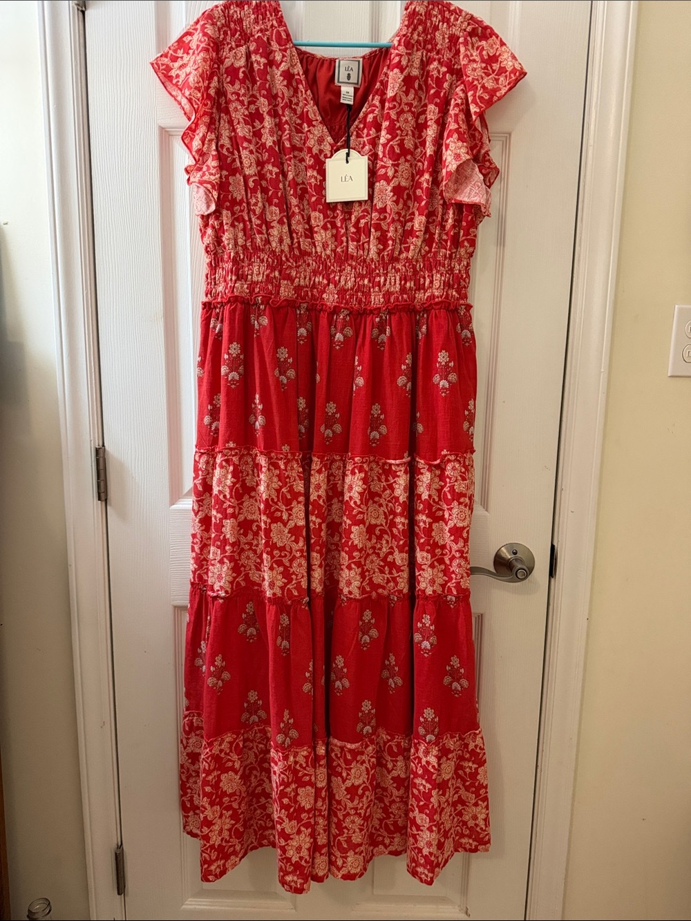 Lea tiered cotton maxi dress sz 3X
